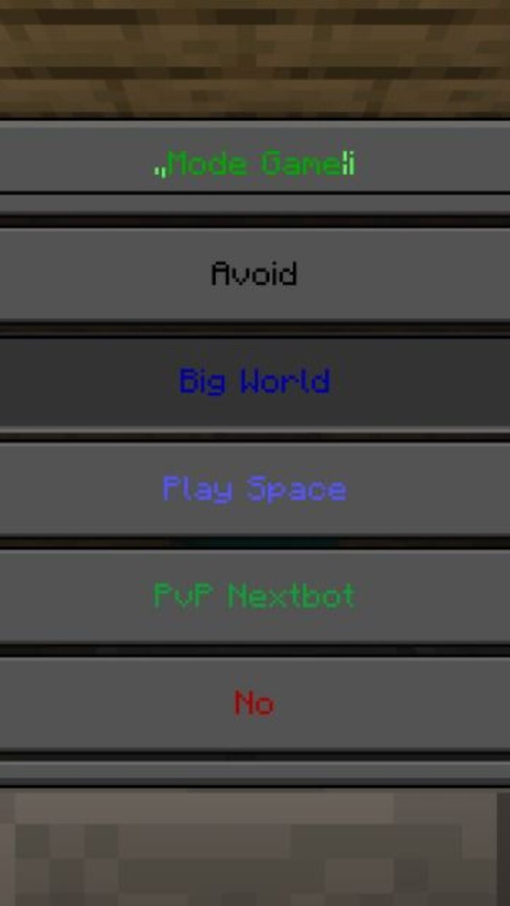 Modes from Run Nextbot Map for Minecraft PE