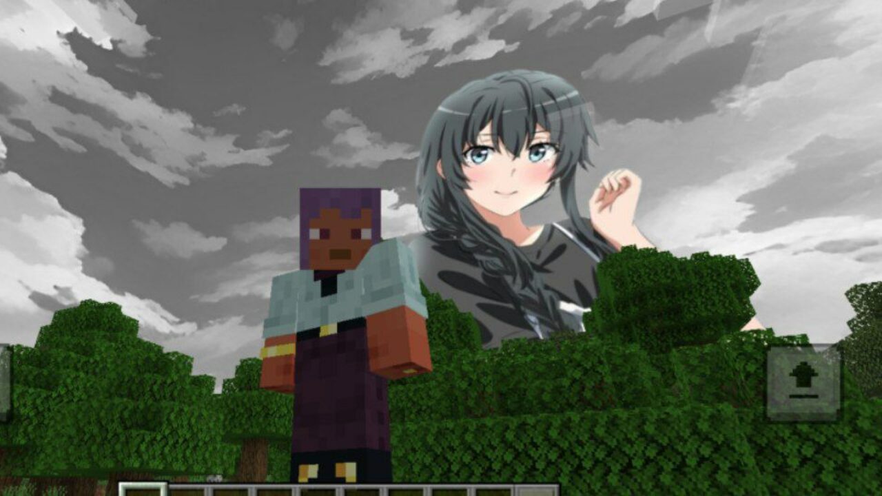 Yukino from Anime Girls Sky Texture Pack for Minecraft PE