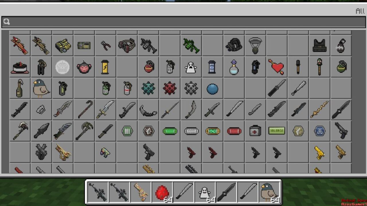 Inventory from Knives CS GO Mod for Minecraft PE