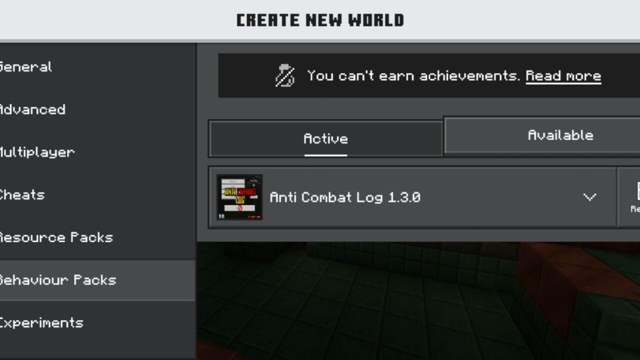 Install from Anti Combat Log Mod for Minecraft PE