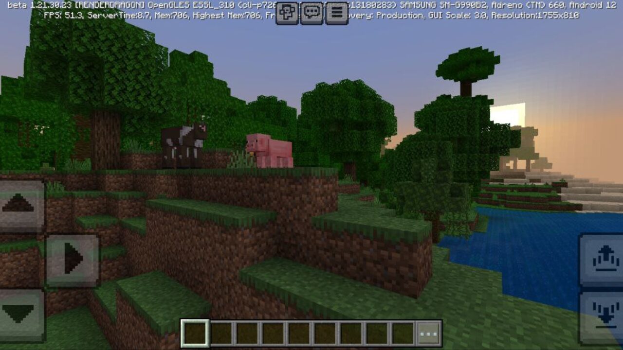 Sunset from Vanilla PBR Texture Pack for Minecraft PE