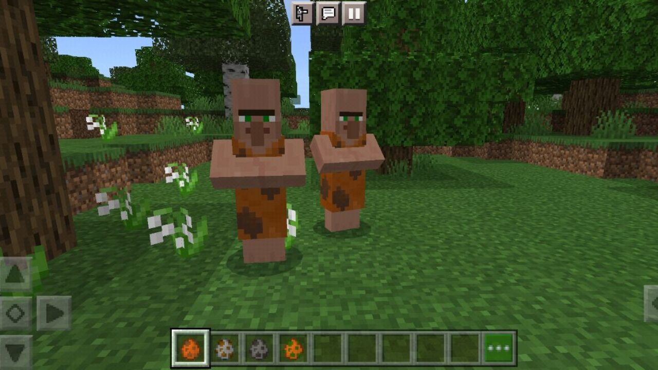 Villagers from Stone Age Mod for Minecraft PE