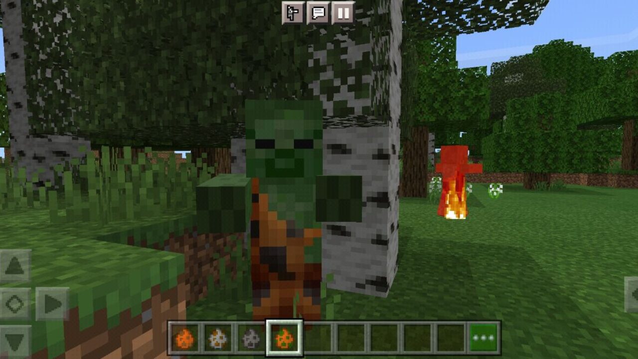 Zombie from Stone Age Mod for Minecraft PE