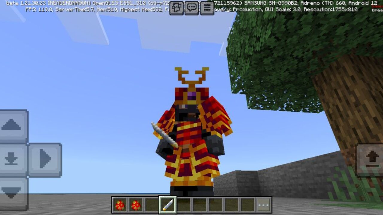 Armor from Samurai Mod for Minecraft PE