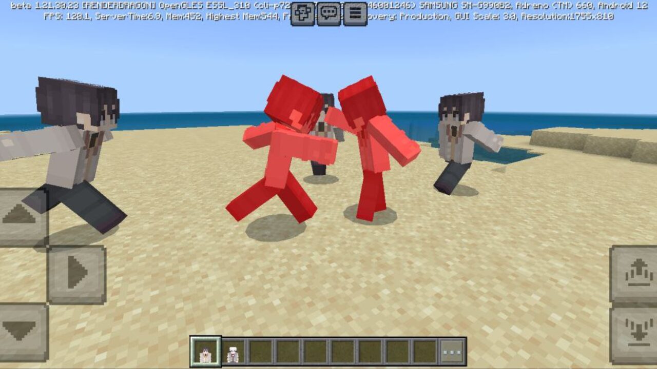 Boys Fight from Alya Mod for Minecraft PE