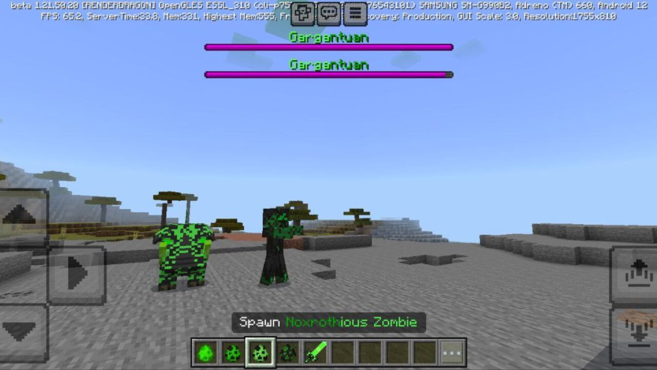 Enemies from The Noxrothious Plague Mod for Minecraft PE