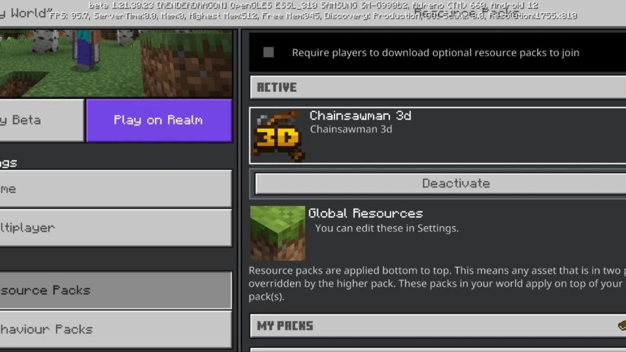 Install from Chainsaw Man Texture Pack for Minecraft PE