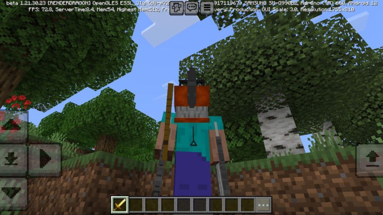 Look from Chainsaw Man Texture Pack for Minecraft PE