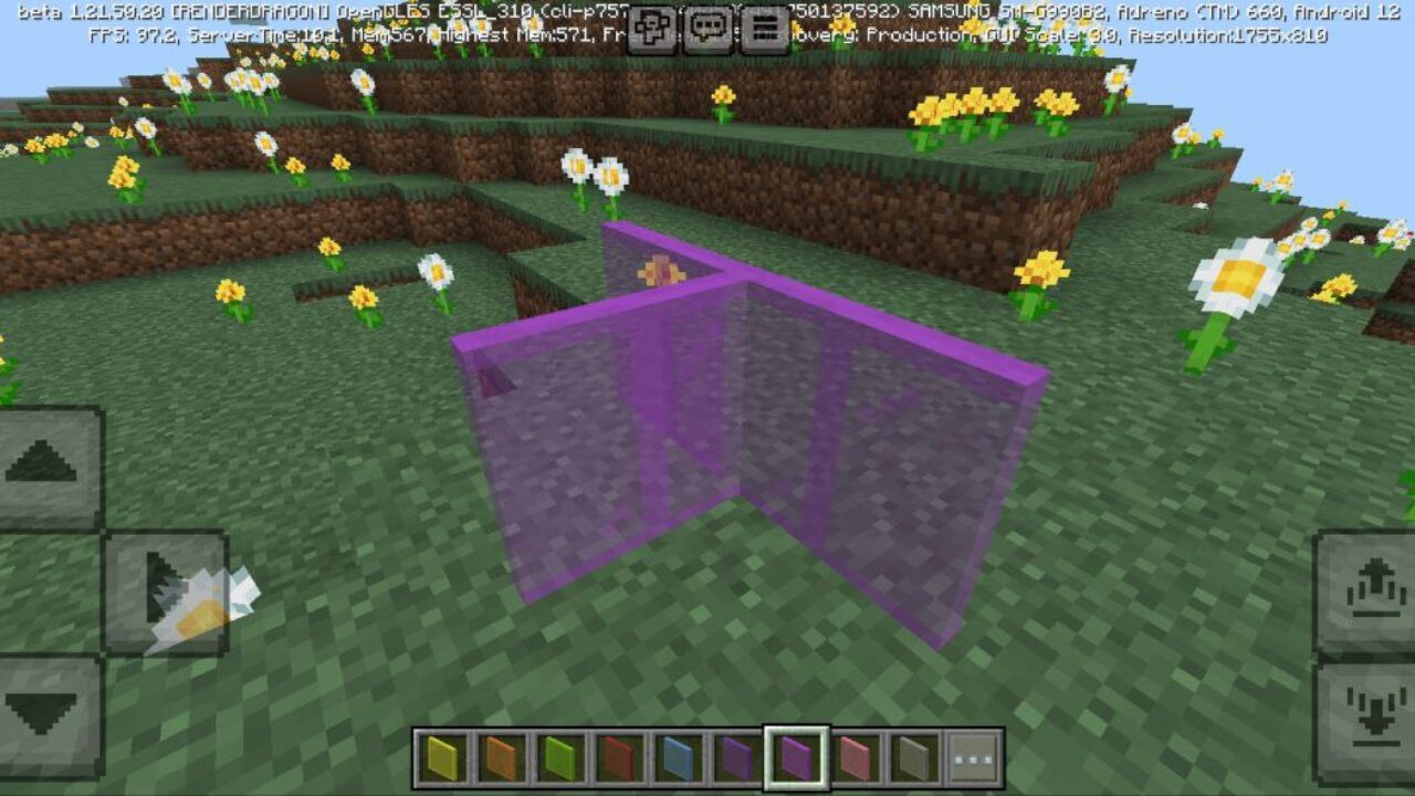 Purple from Clear and Borderless Texture Pack for Minecraft PE