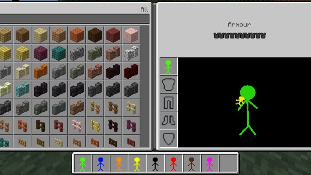 Armor from Stickman Morph Mod for Minecraft PE