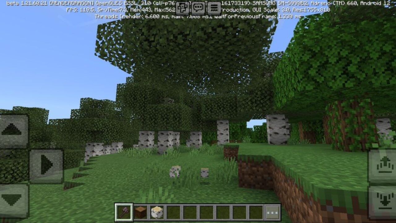 Blocks from Falling Minerals and Trees Mod for Minecraft PE