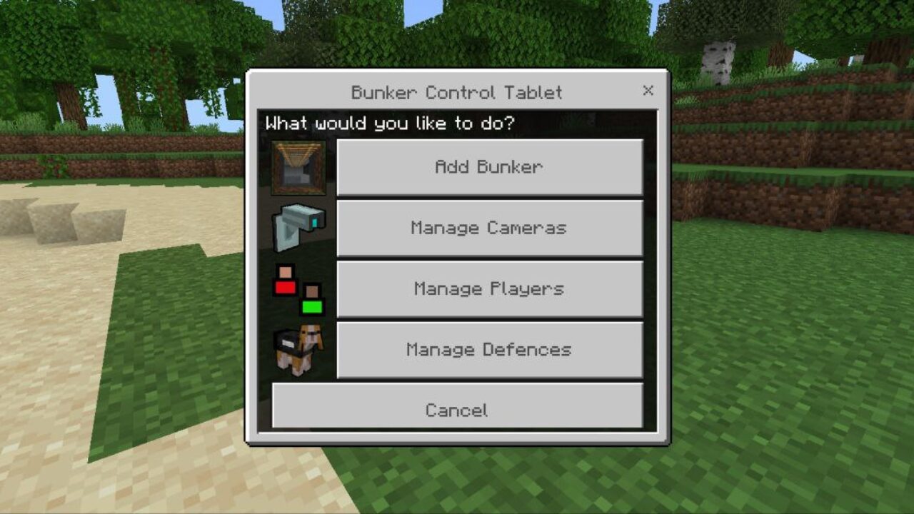 Control from Secure Bunkers Mod for Minecraft PE