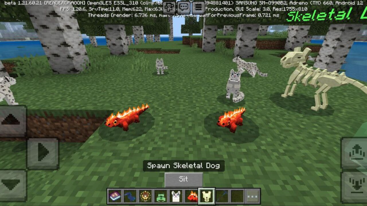 Dogs from Mage Mania Mod for Minecraft PE