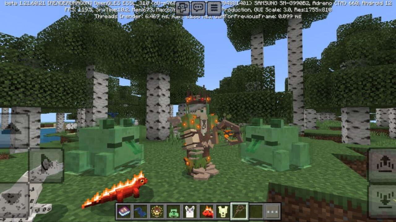 Frogs from Mage Mania Mod for Minecraft PE