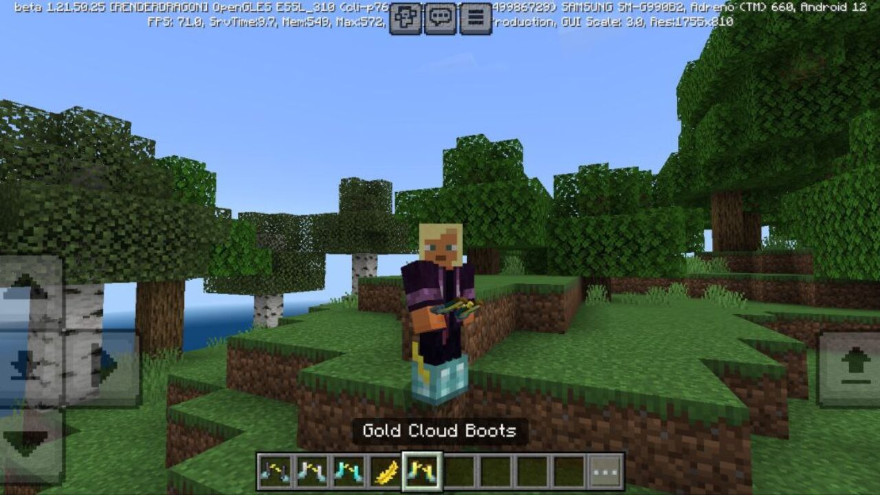 Gold from Cloud Boots Mod for Minecraft PEGolden Feather from Cloud Boots Mod for Minecraft PE