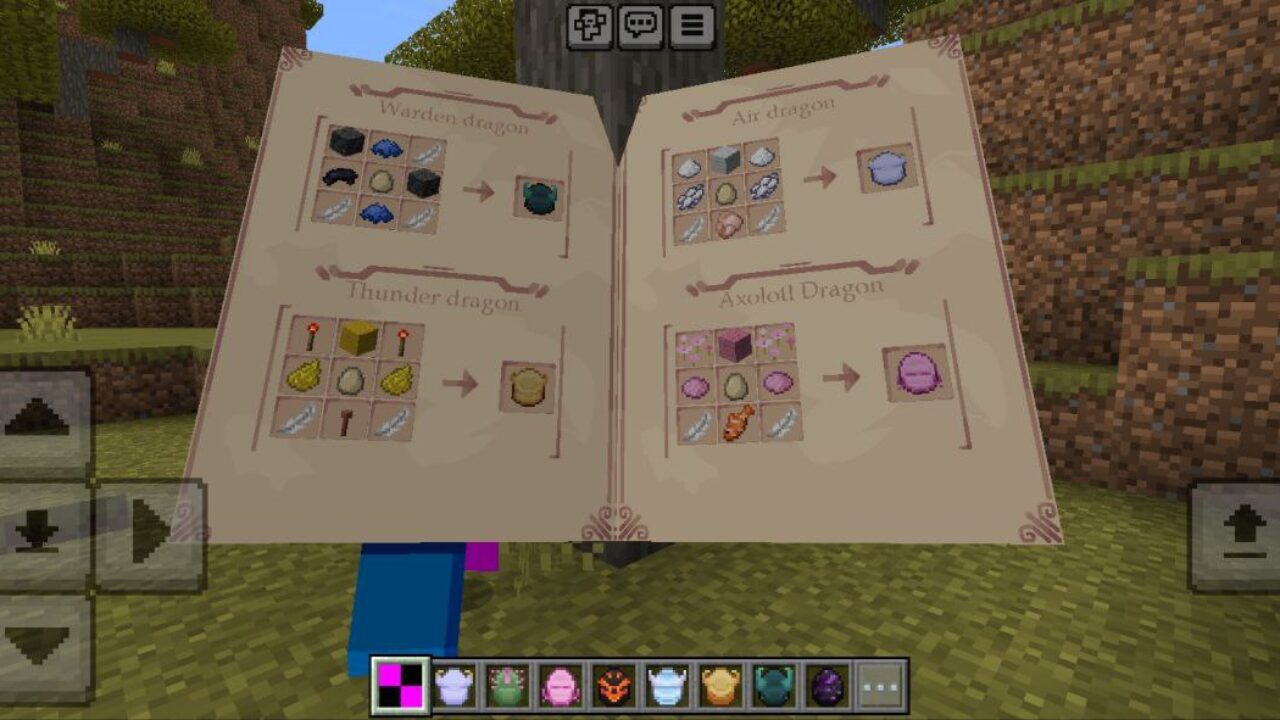 Info from Train Your Dragon Mod for Minecraft PE