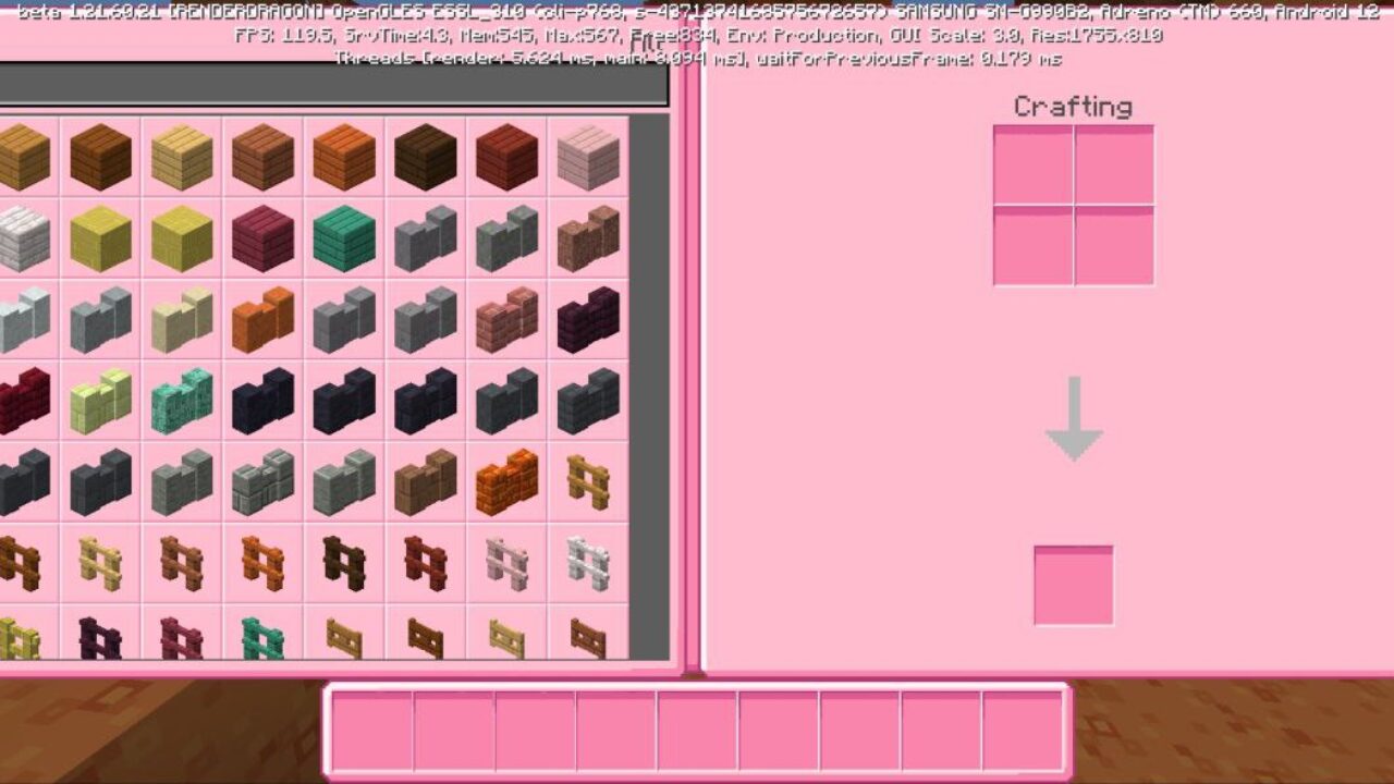 Inventory from Cute 32x Texture Pack for Minecraft PE