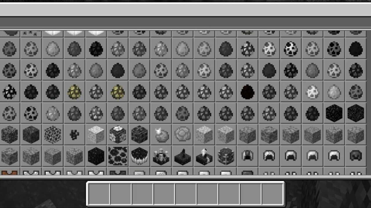 Inventory from Monochrome Texture Pack for Minecraft PE