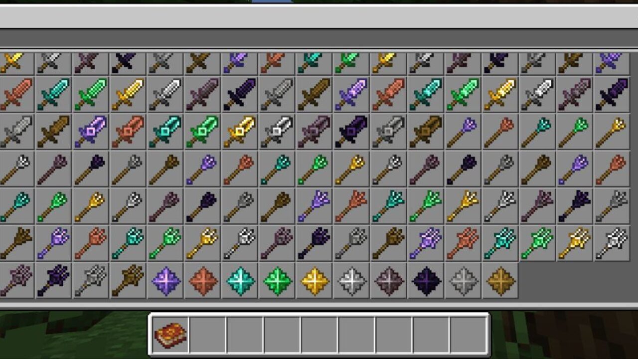 Inventory from Weapons Evolve Mod for Minecraft PE