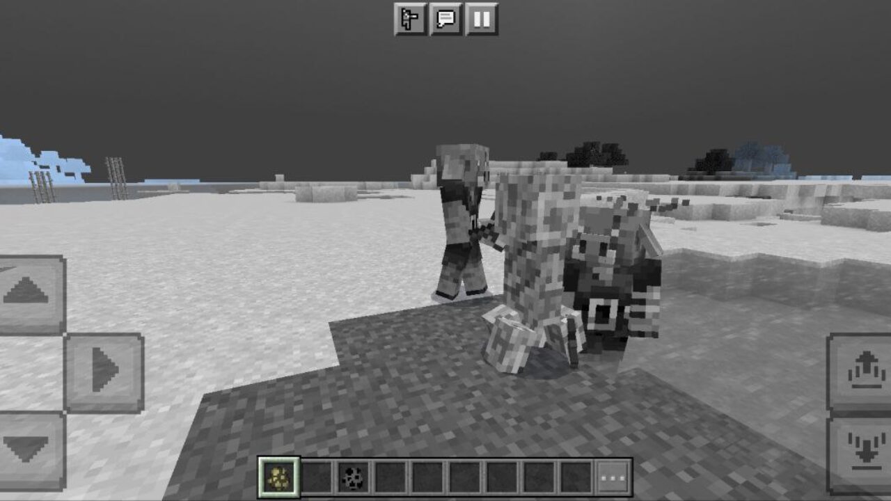 Mobs from Monochrome Texture Pack for Minecraft PE