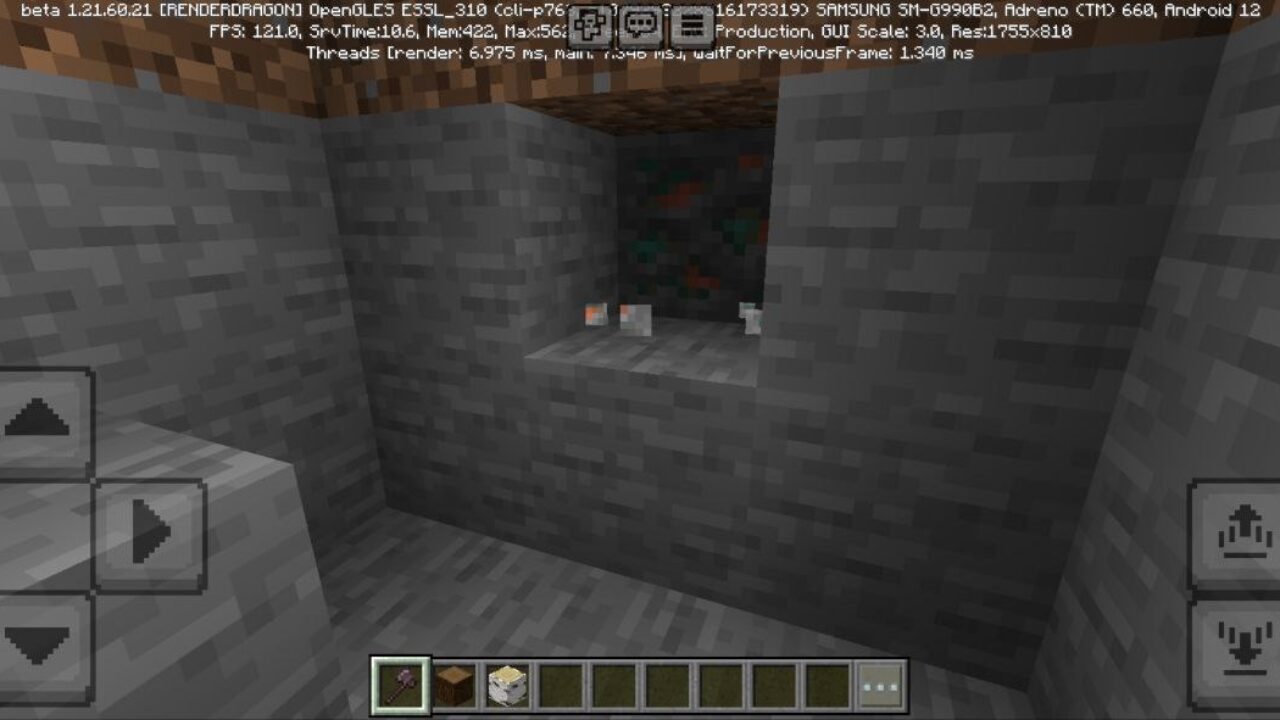 Options from Falling Minerals and Trees Mod for Minecraft PE