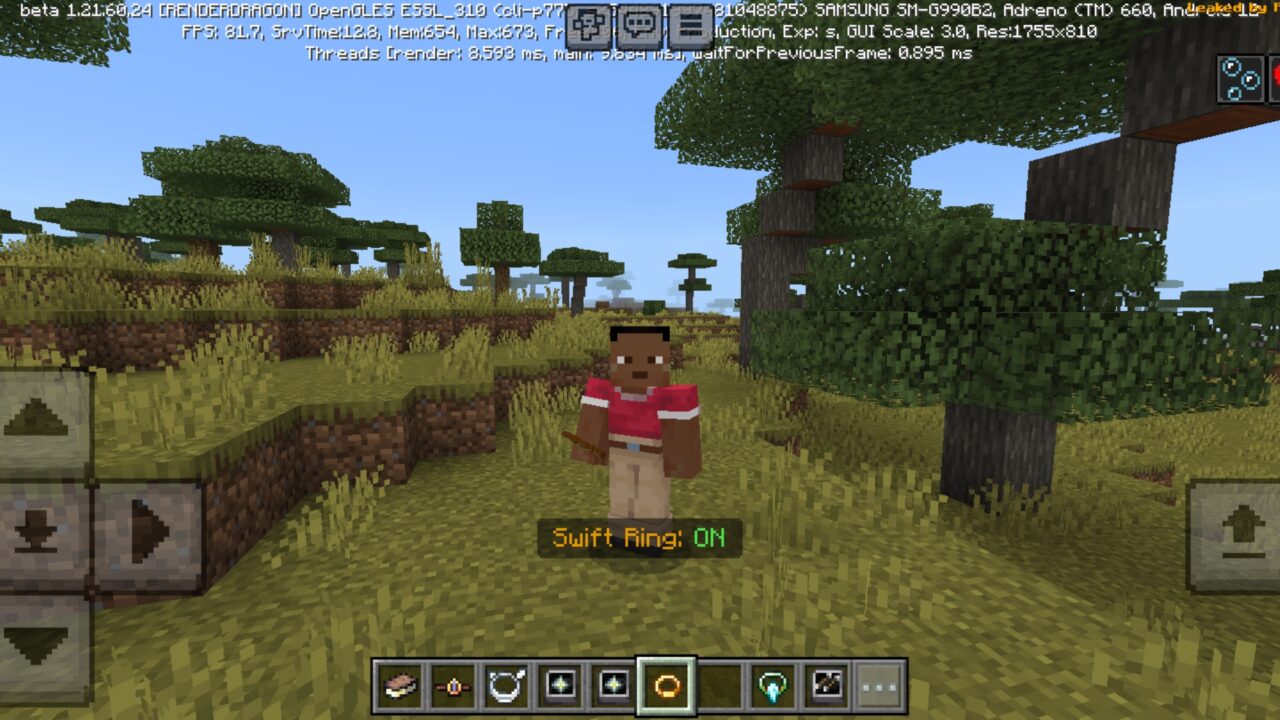 Ring from World Utilities Mod for Minecraft PE