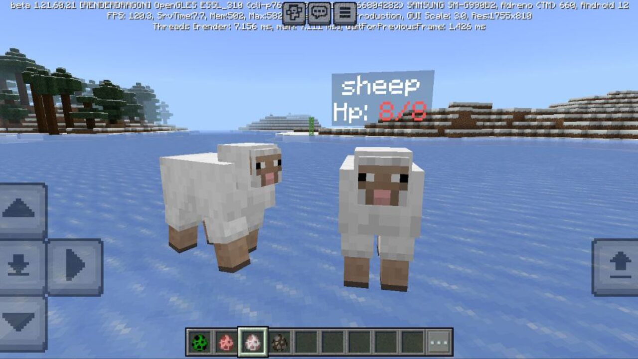 Sheep from Entity Tag Mod for Minecraft PE