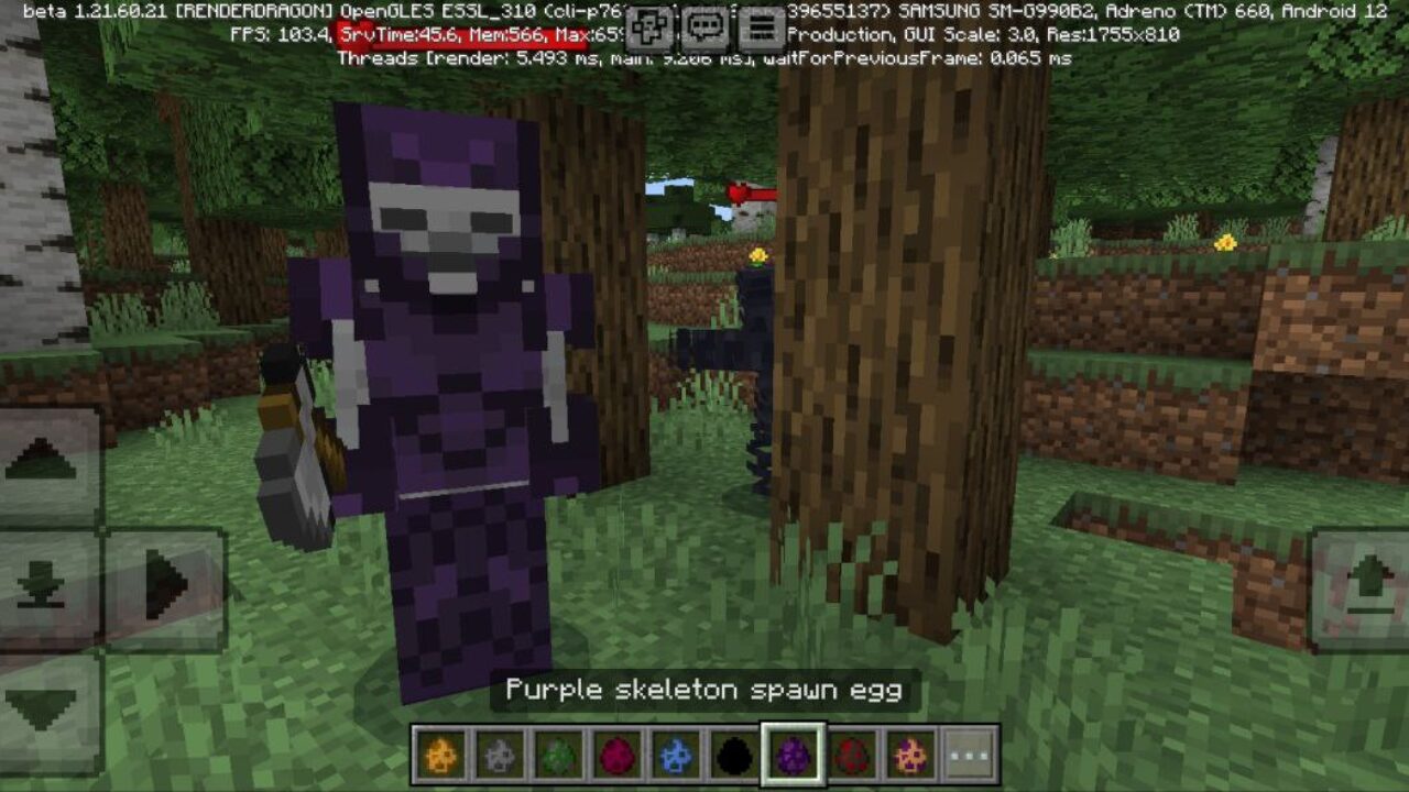 Skeleton from OtherWorldly Mod for Minecraft PE