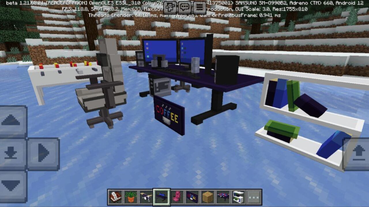 Table from 1000 Furniture Mod for Minecraft PE