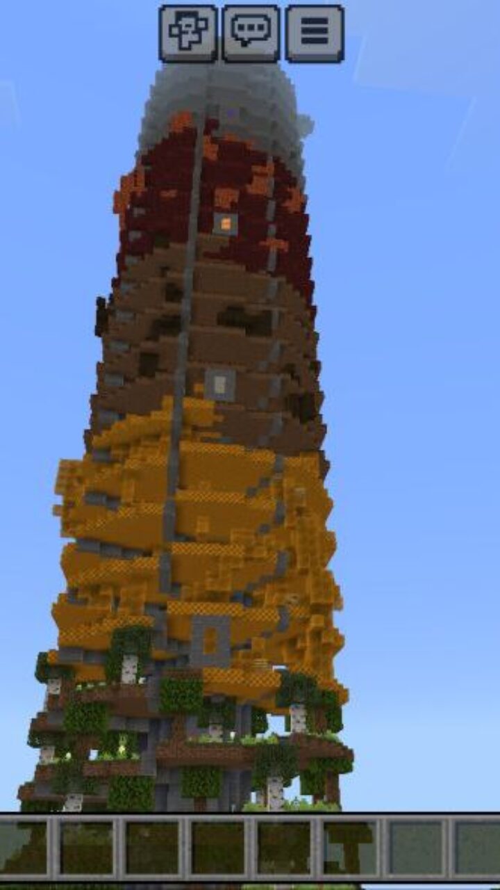 Top View from Secret Tower Map for Minecraft PE