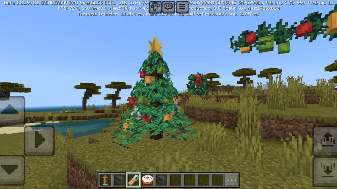 Tree from Winter Times Texture Pack for Minecraft PE