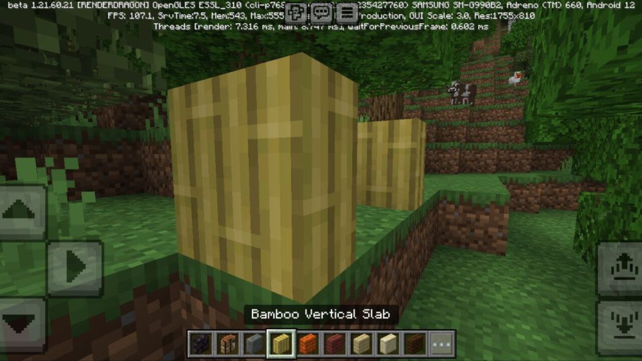 Bamboo from Simply Vertical Slabs Mod for Minecraft PE