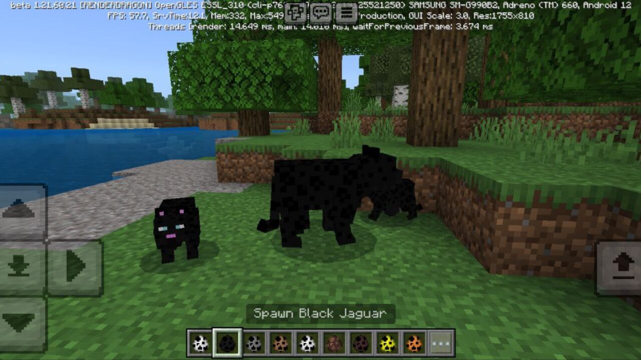 Black Jaguar from Felines Kingdom Mod for Minecraft PE