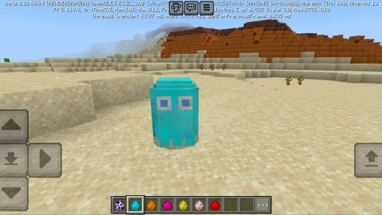 Blue from Pac Man Mod for Minecraft PE