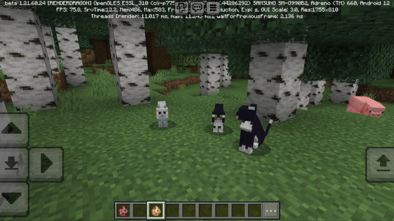 Cats from Ai and Animations Mod for Minecraft PE