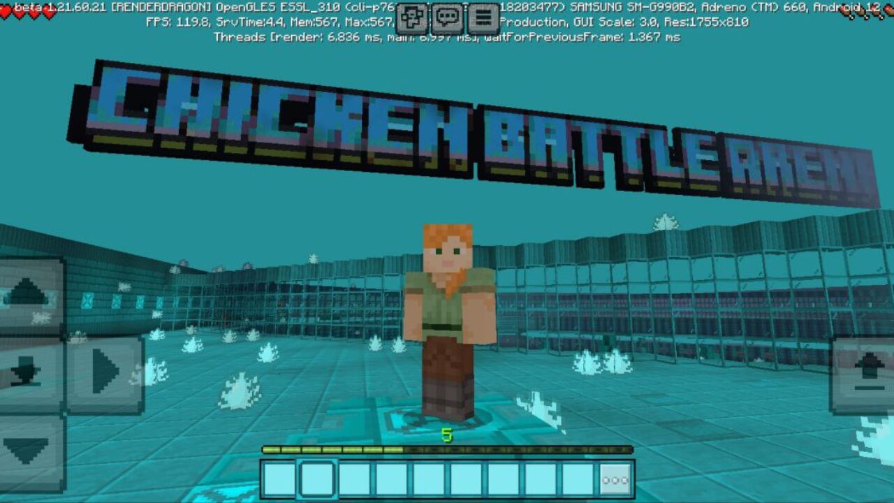 Chicken Battle Arena Map for Minecraft PE