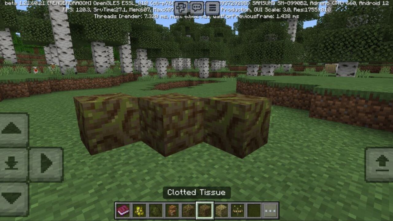 Clotted Tissue from Cave Dweller Mod for Minecraft PE