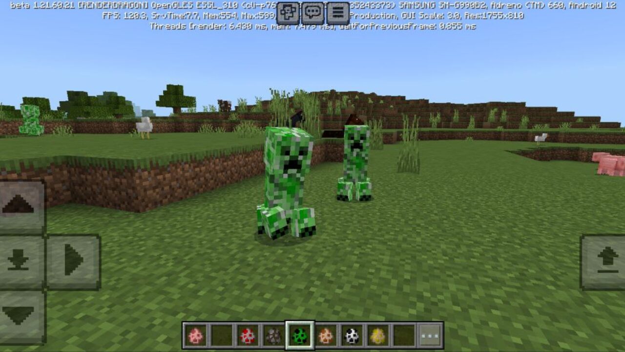 Creeper from Fresh Animations Texture Pack for Minecraft PE