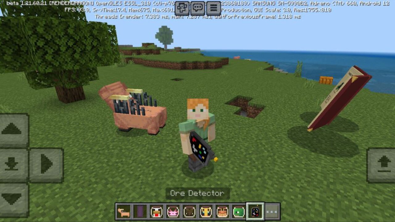 Detector from Mobs in Bottle Mod for Minecraft PE