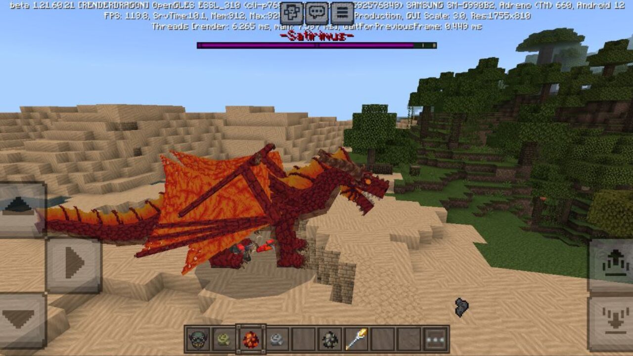 Dragon from DawnCraft Mod for Minecraft PE