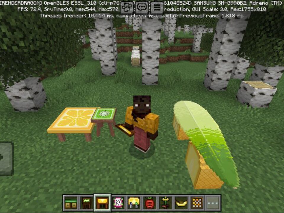 Fruit Furniture Mod for Minecraft PE