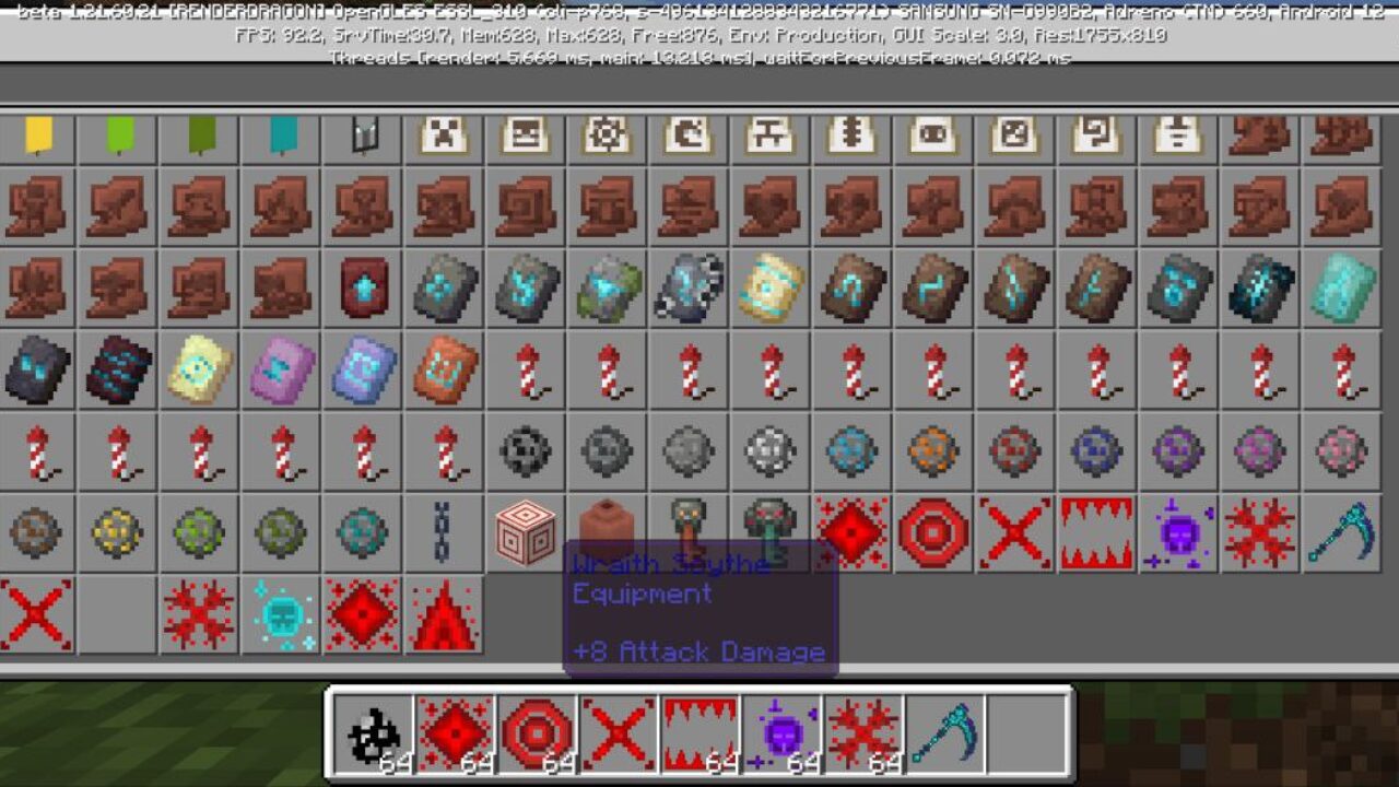 Inventory from Blood Magic Mod for Minecraft PE