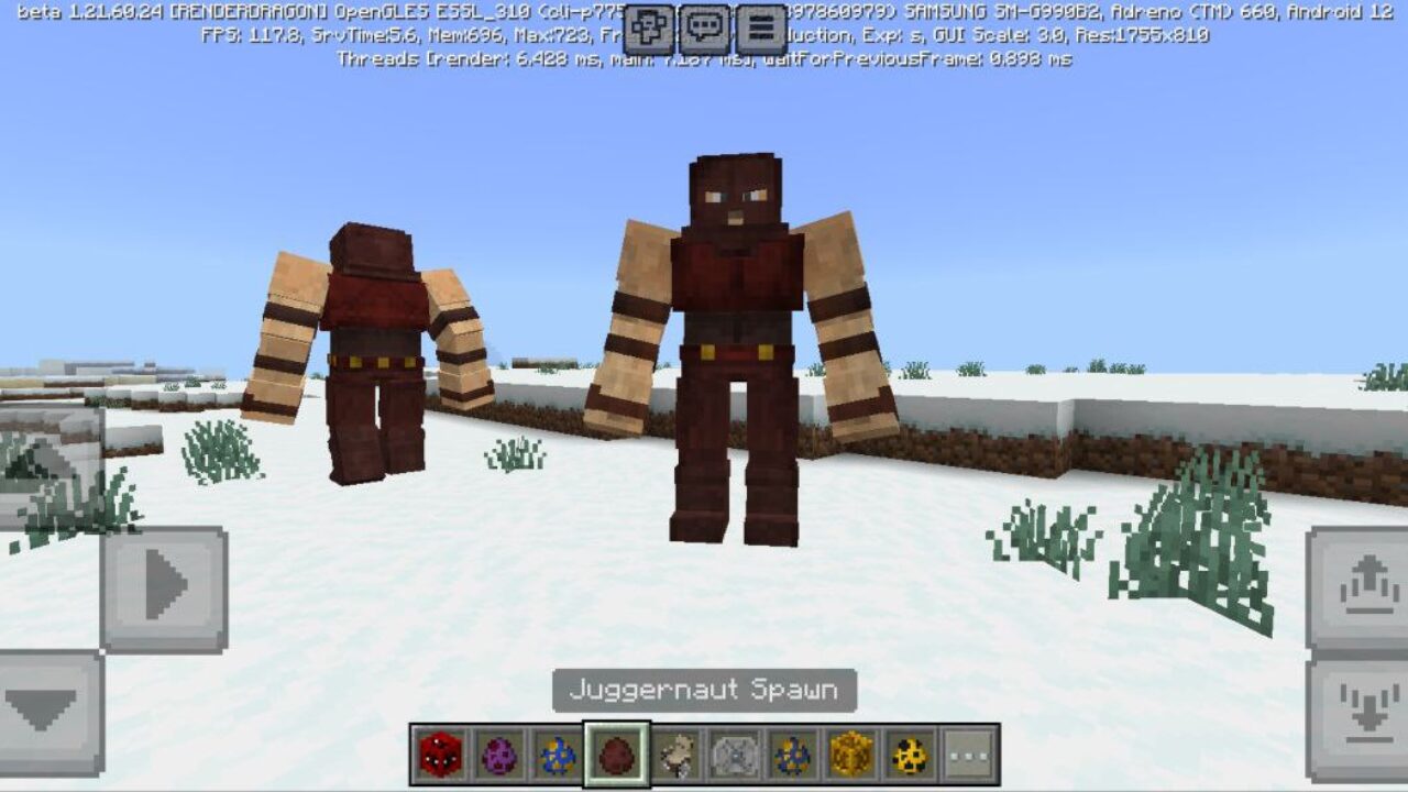 Juggernaut from X-Men Mod for Minecraft PE