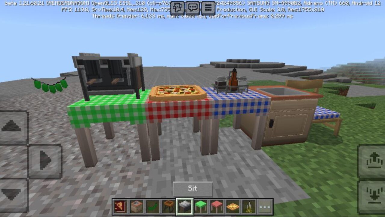 Kitchen from Italy Build Set Mod for Minecraft PE