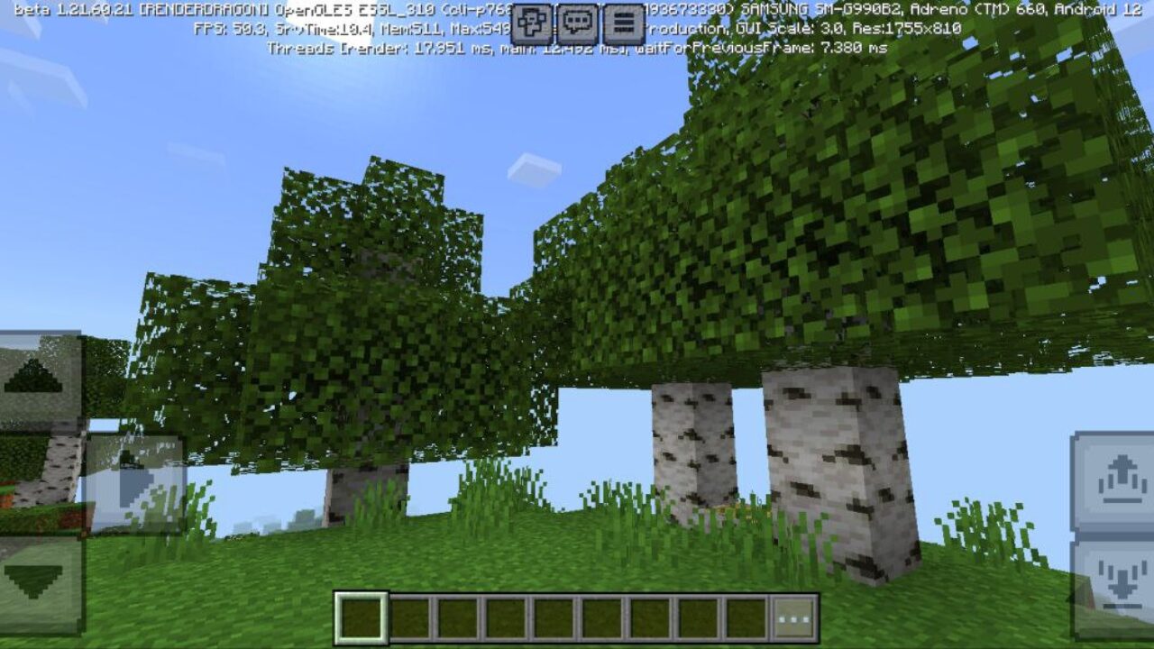 Leaves from Saturated Texture Pack for Minecraft PE