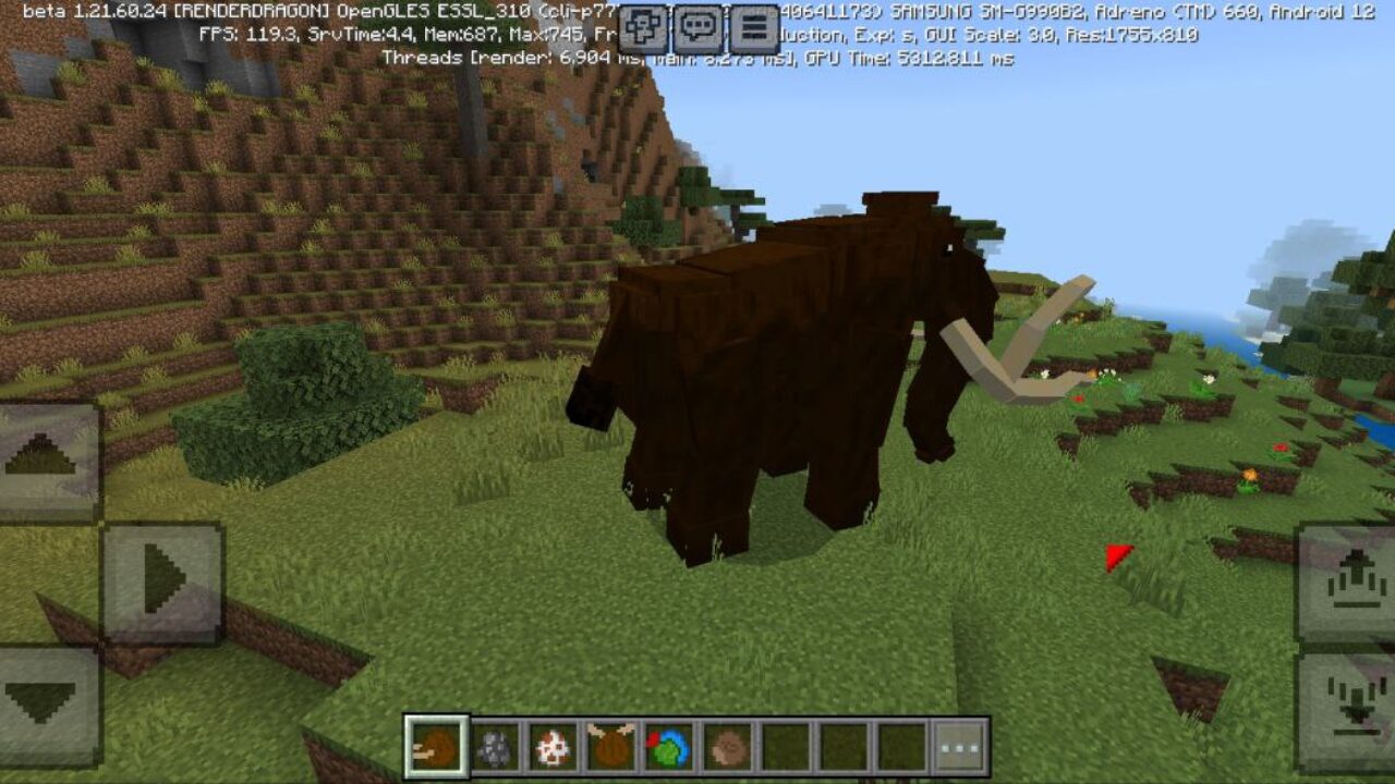 Mammoth from Prehistoric Life Mod for Minecraft PE