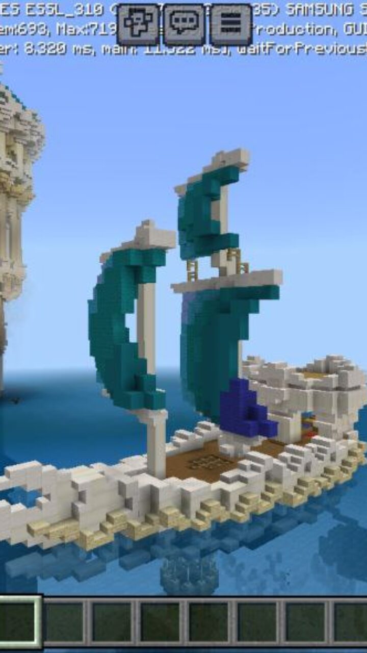 Ship from City of Atlantis Map for Minecraft PE