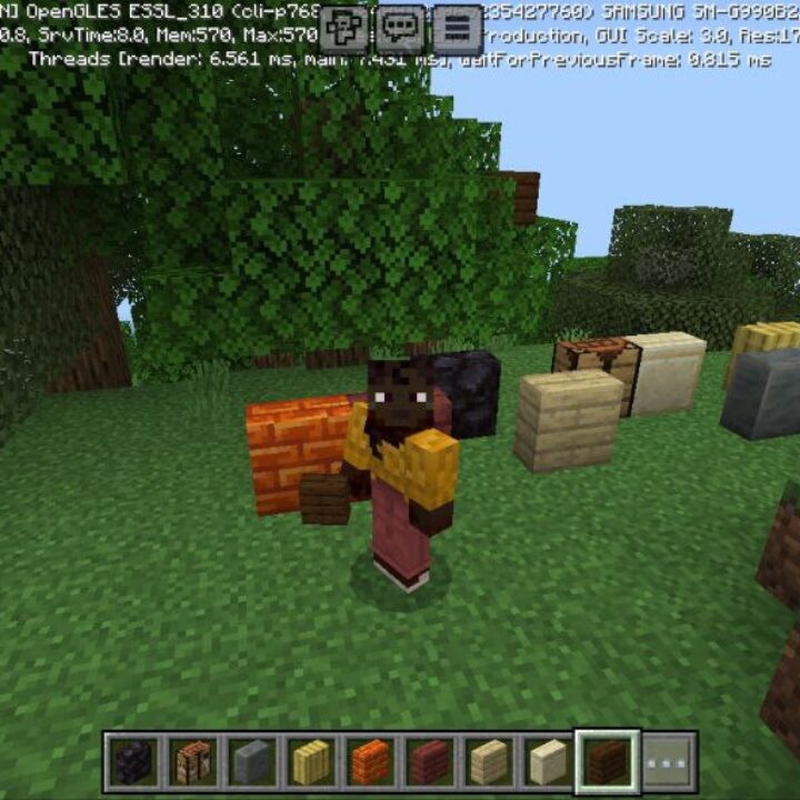 Simply Vertical Slabs Mod for Minecraft PE