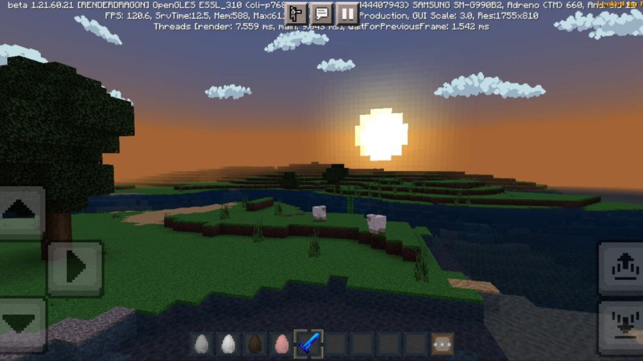 Sunset from Fantasia Texture Pack for Minecraft PE