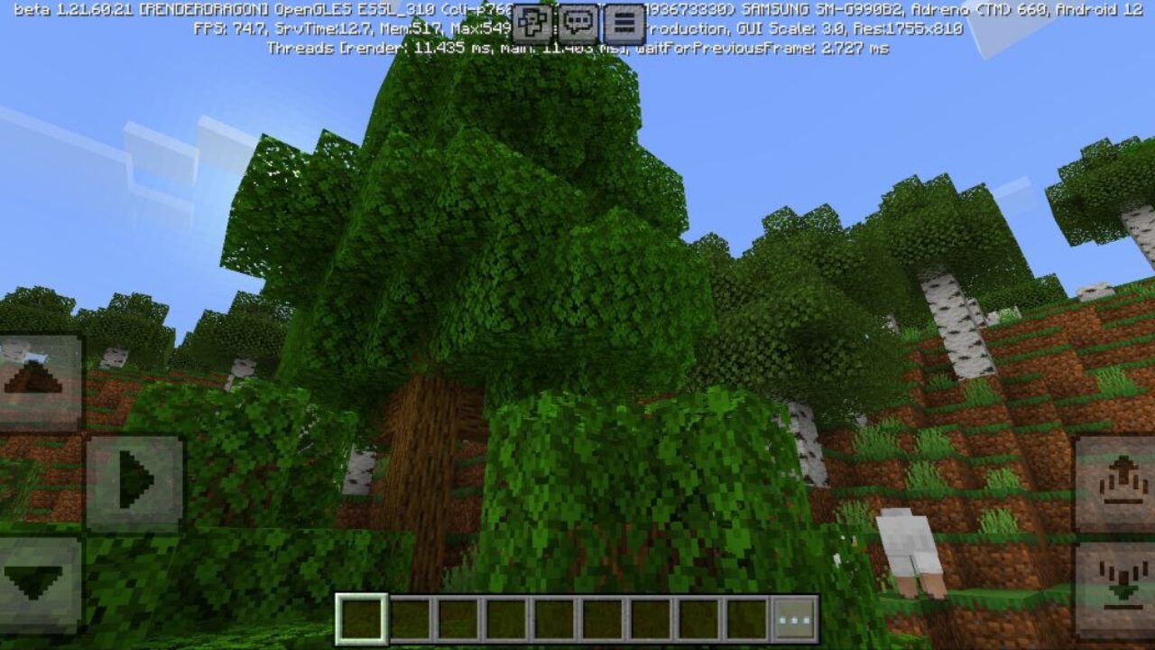 Trees from Saturated Texture Pack for Minecraft PE